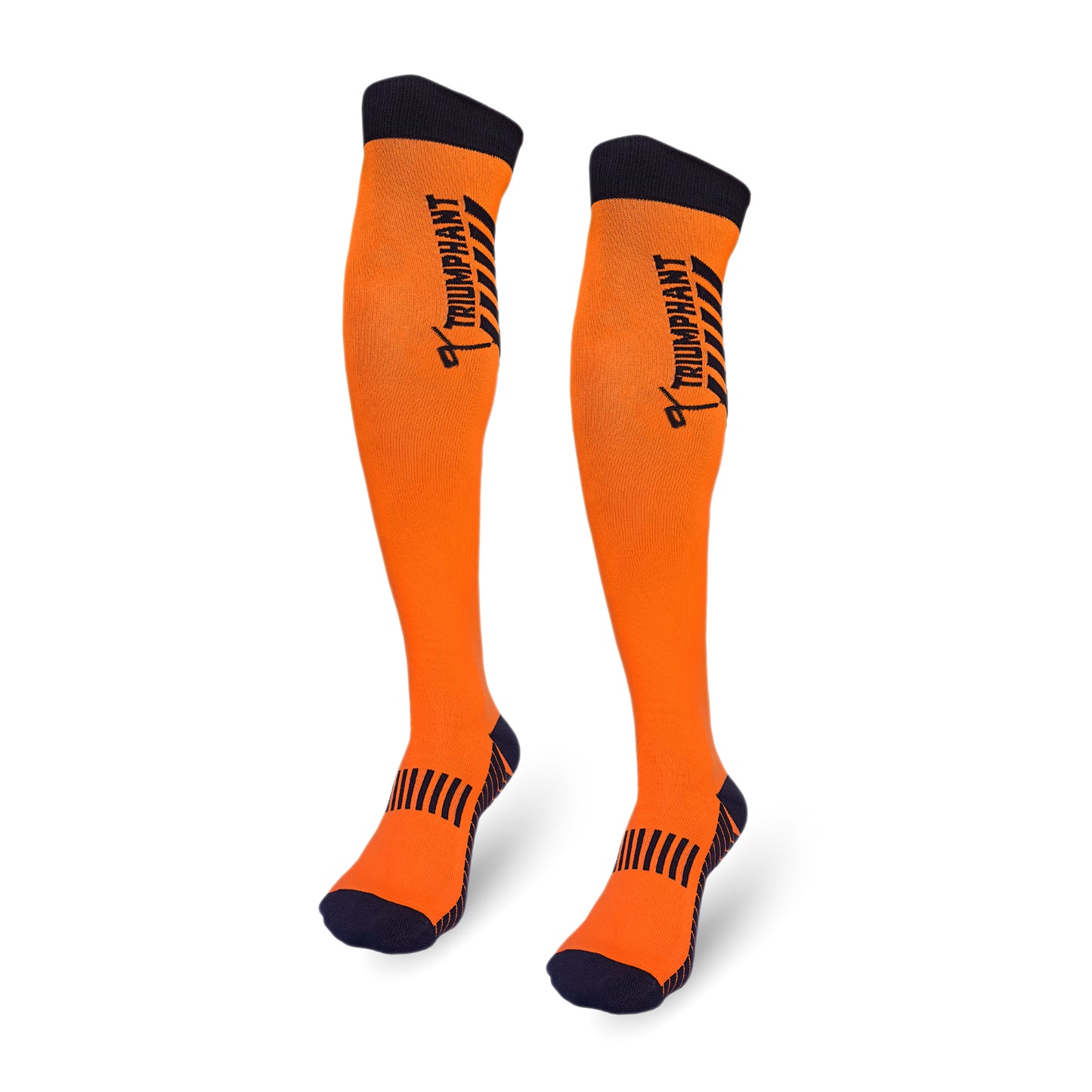 Champion Series Performance Hockey Socks Knee High Length Orange Image 2