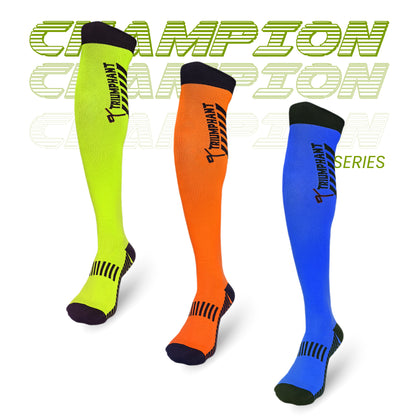 Pack of 3 - Multicoloured | Champion Series Performance Hockey Socks Knee High Length