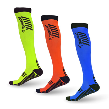 Pack of 3 - Multicoloured | Champion Series Performance Hockey Socks Knee High Length