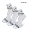 Pack of 3 main image of the Triumphant Sports Specialised Activewear Socks Champion Series Ankle Length White Green