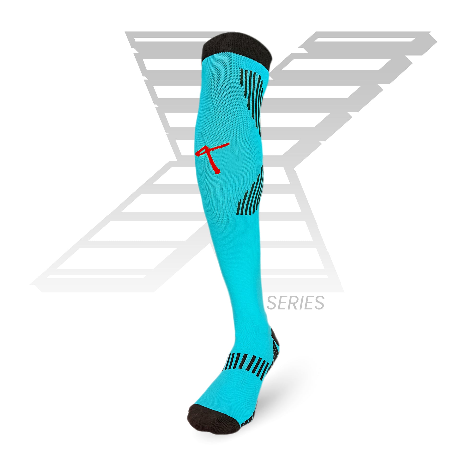 Triumphant sports X Series Performance Football Socks Over the Knee Sky Blue Image 3