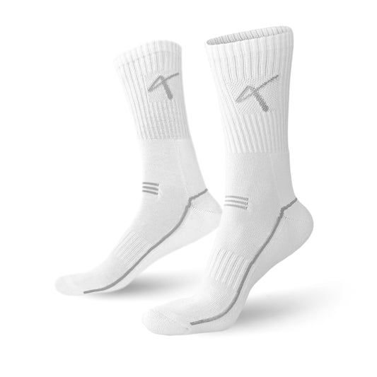 Fill view of the Triumphant sports Champion Series Performance Cricket Socks Crew Length White