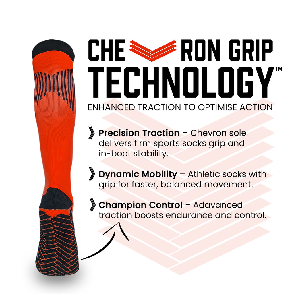 X Series Performance Football Socks Knee High Length Red