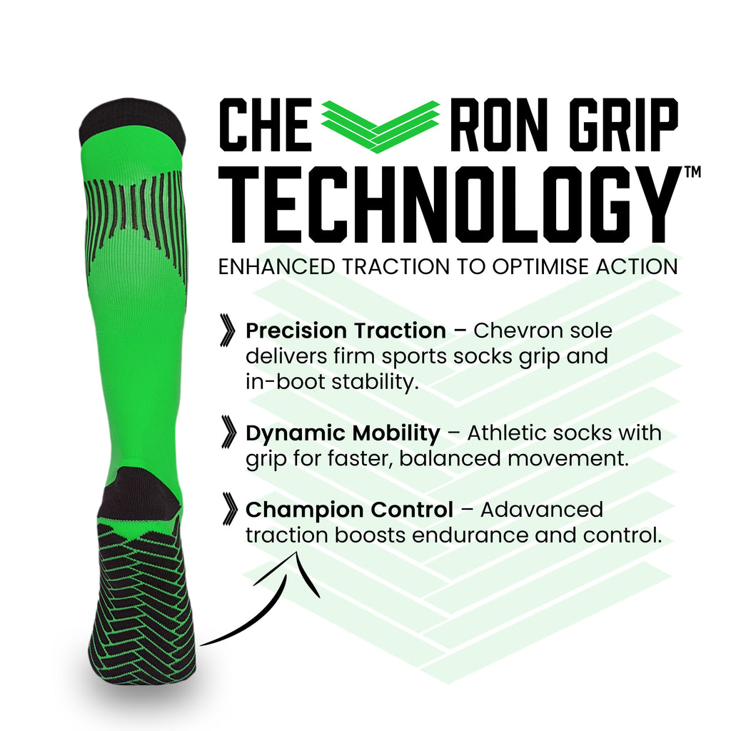 X Series Performance Football Socks Knee High Length Green