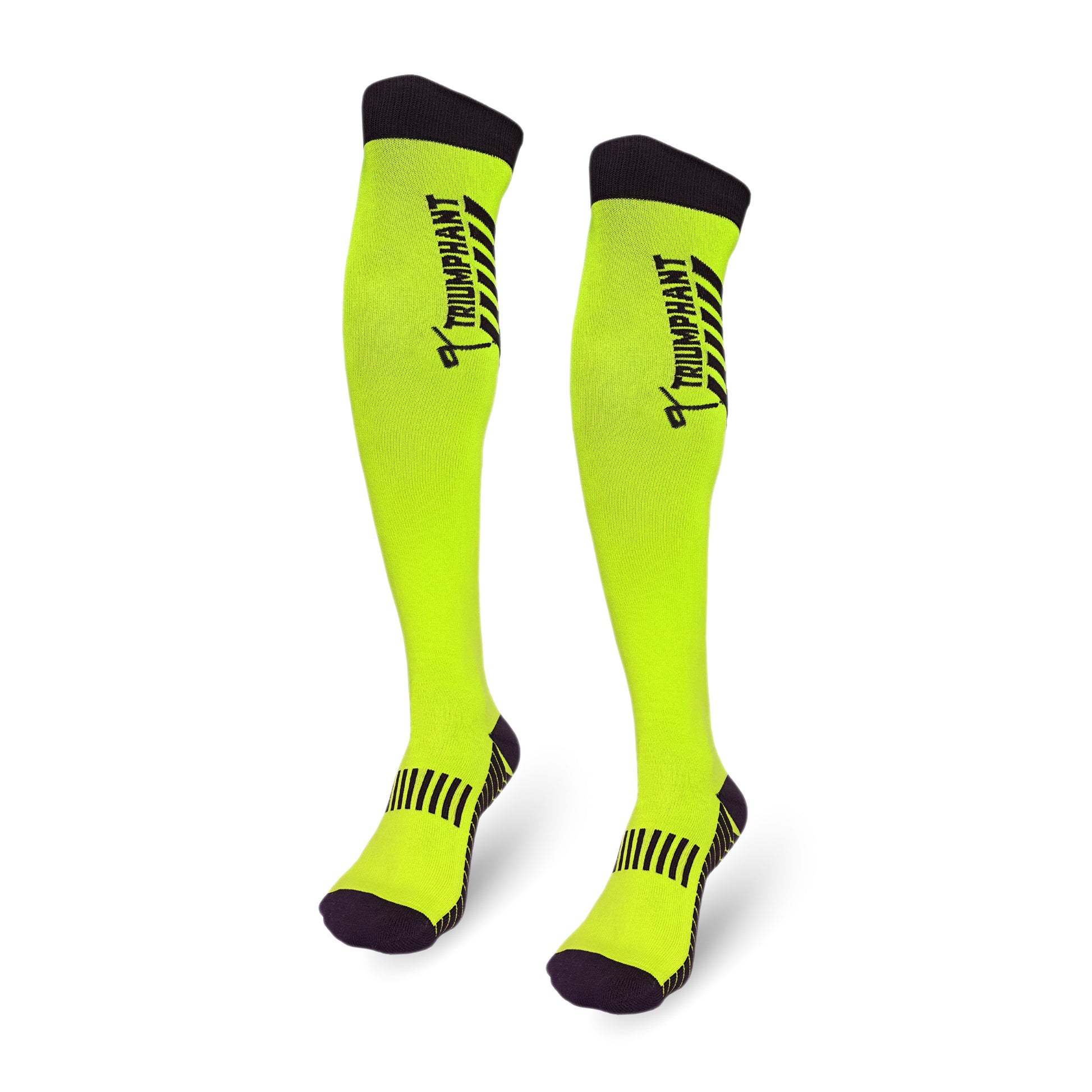 Champion Series Performance Hockey Socks Knee High Length Neon Green Image 3