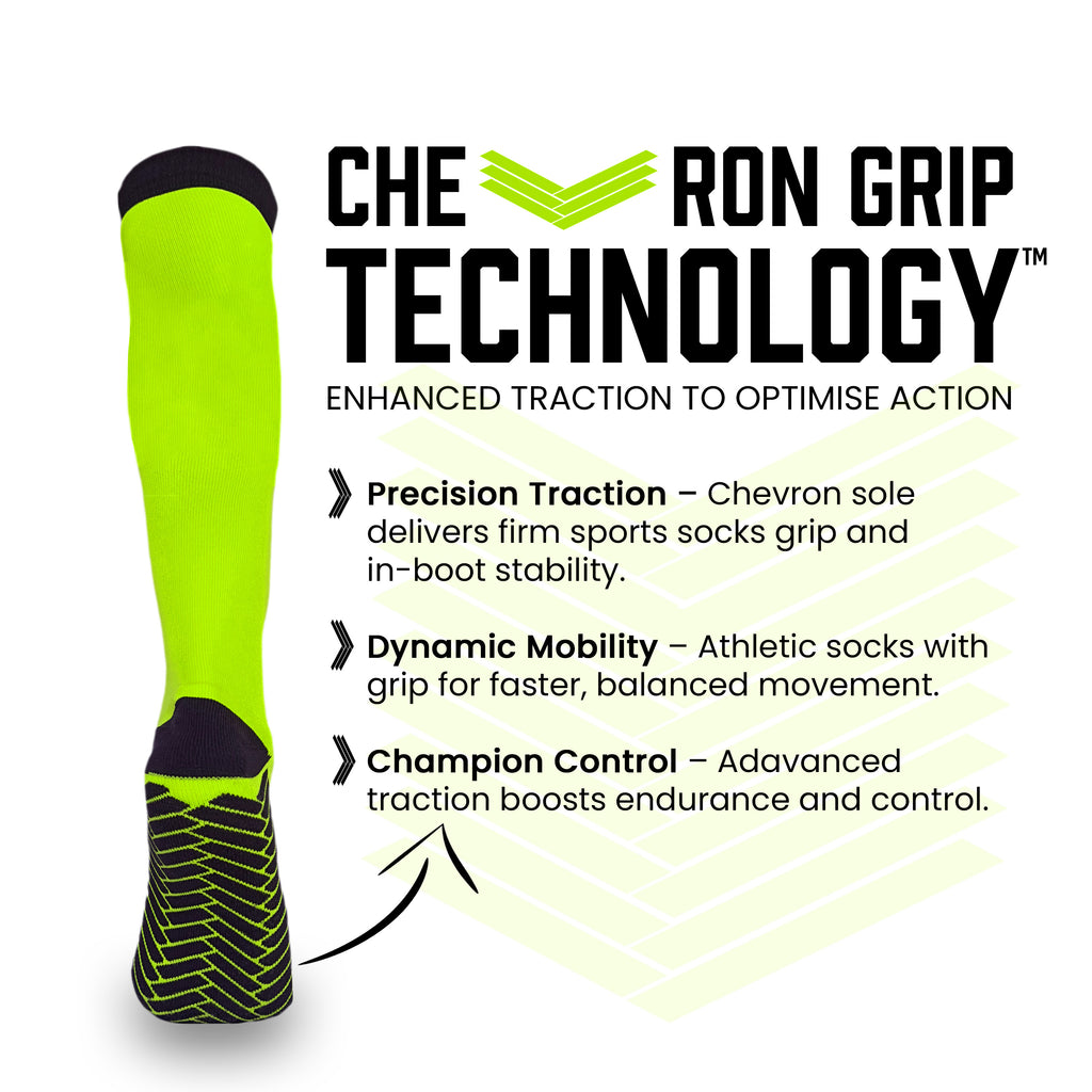 Pack of 3 - Neon Green | Champion Series Performance Hockey Socks Knee High Length