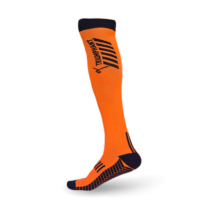 Best orange hockey socks India, knee-high design for match-ready sports performance